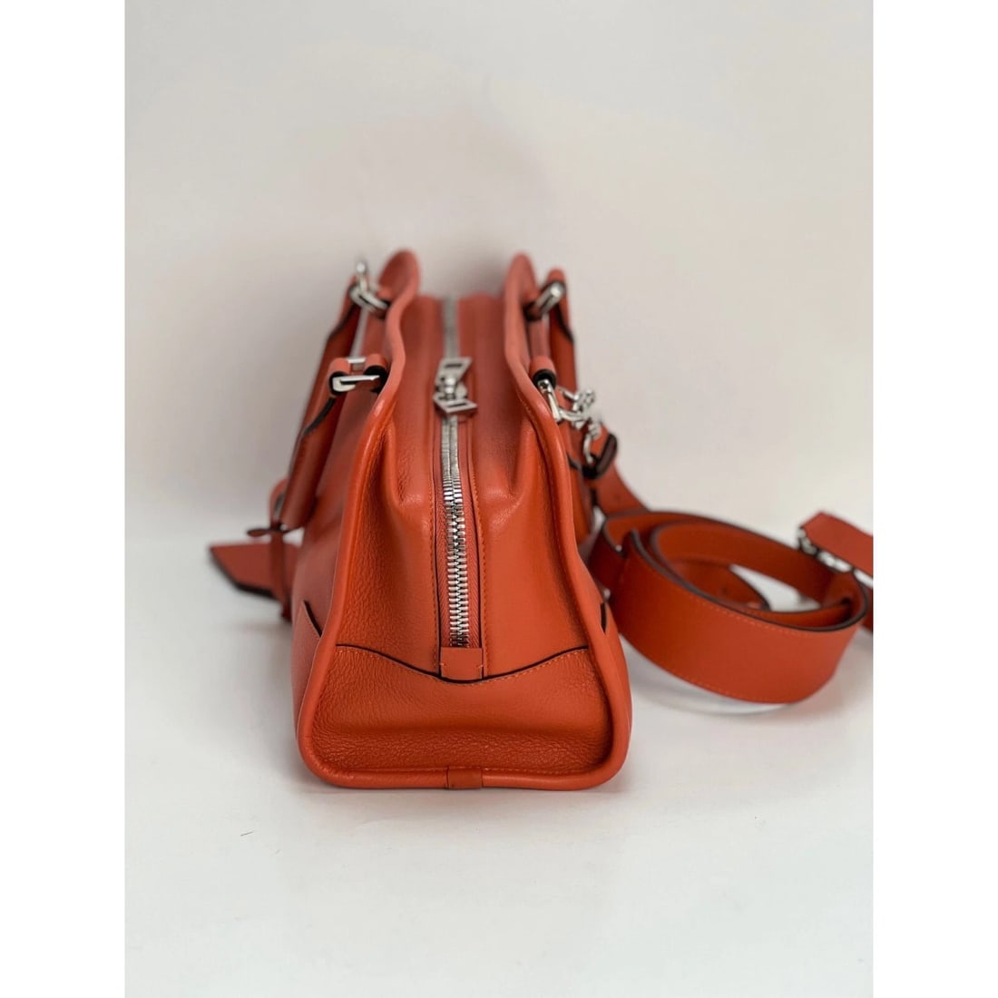 LOEWE Calfskin Amazona 28 Orange Leather Shoulder Bag - 11