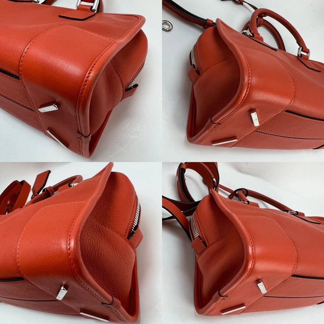 LOEWE Calfskin Amazona 28 Orange Leather Shoulder Bag - 13