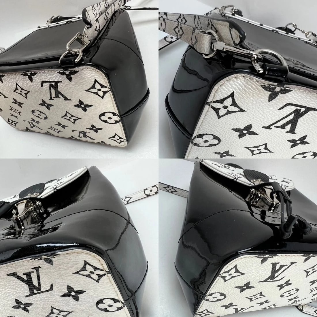 LOUIS VUITTON Hot Springs Backpack White Monogram and Patent Leather - 16