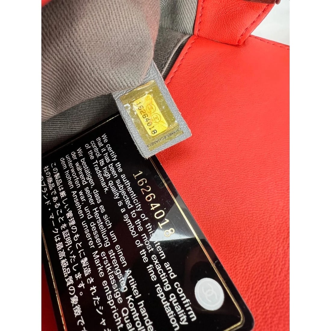 CHANEL Lambskin Quilted Medium Boy Red Flap Bag - 14