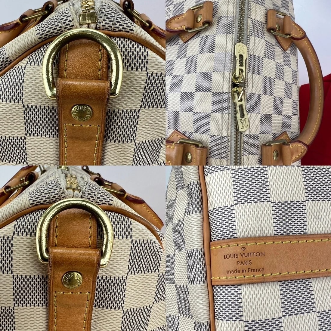 LOUIS VUITTON Hand Bag Speedy 30 Bandouliere Damier Azur Bag - 12