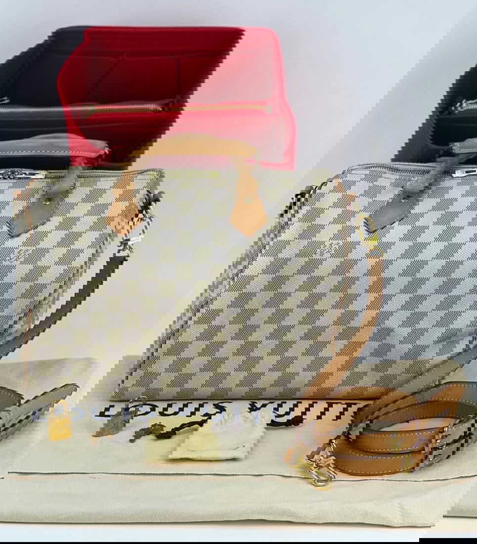 LOUIS VUITTON Hand Bag Speedy 30 Bandouliere Damier Azur Bag - 3