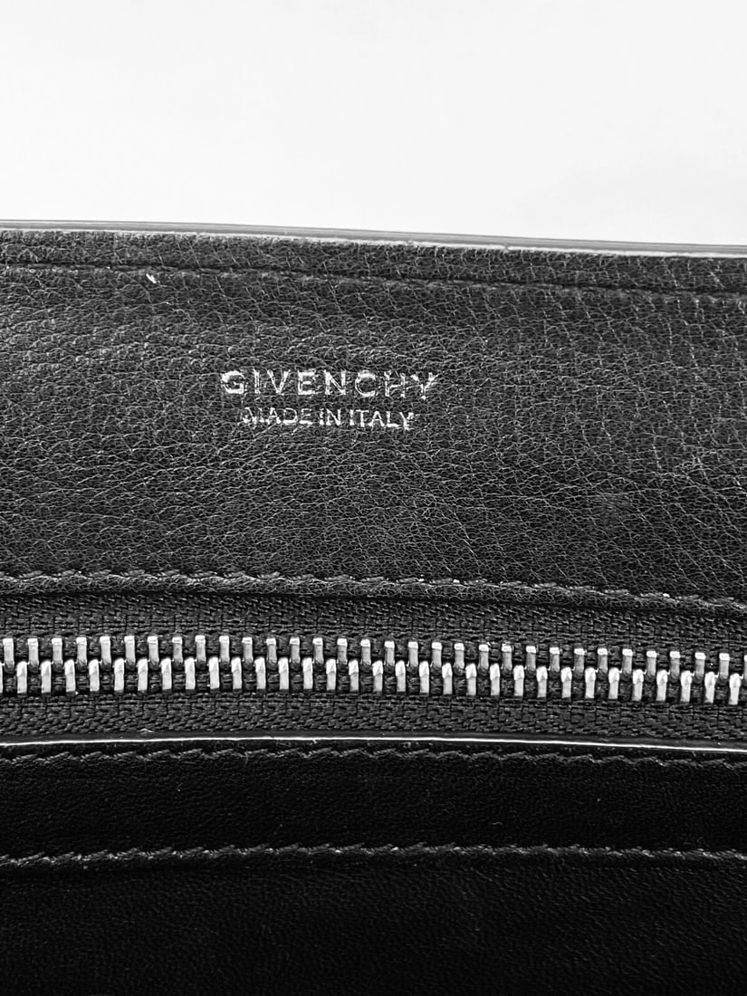 Givenchy Hand Bag Obsedia Medium Flap Black Pebbled Calfskin Satchel - 11