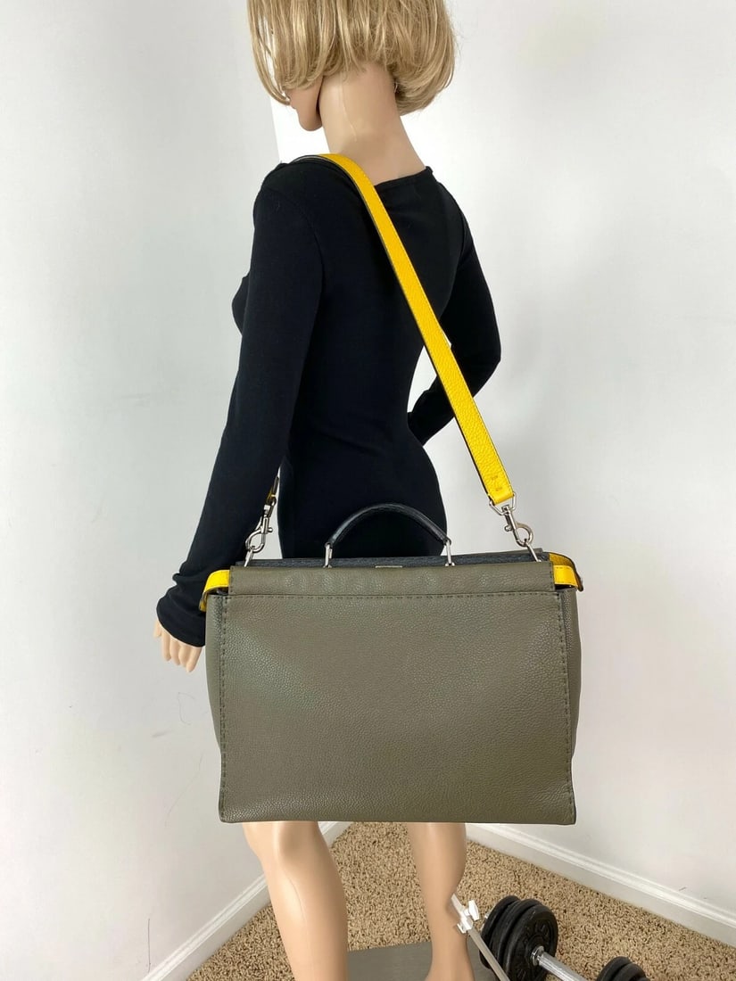 FENDI Briefcase SELLERIA large Peekaboo Iconic Essential Attache Bag - 8