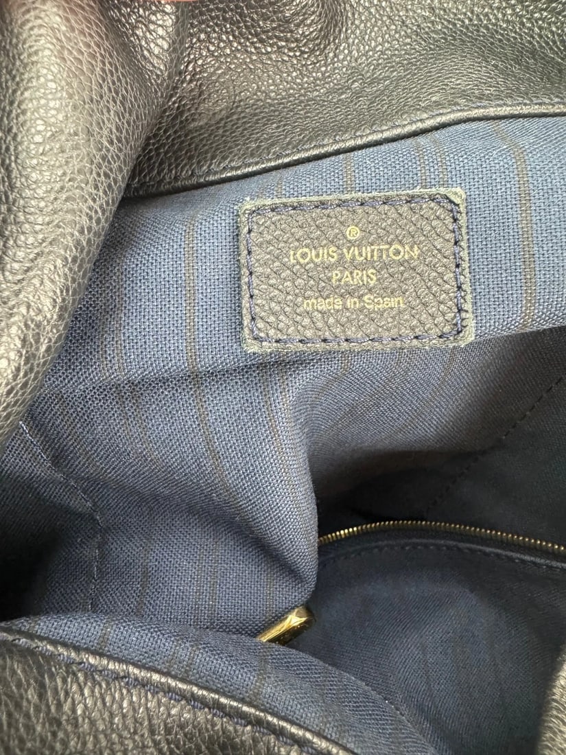 LOUIS VUITTON Bag Artsy MM Monogram Empreinte Infini Blue Tote Hand - 16