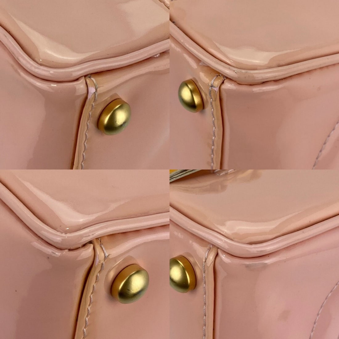 Chanel Bag Triple CC Logo Medium Pink Patent Leather Zip Tote Hand Bag - 10