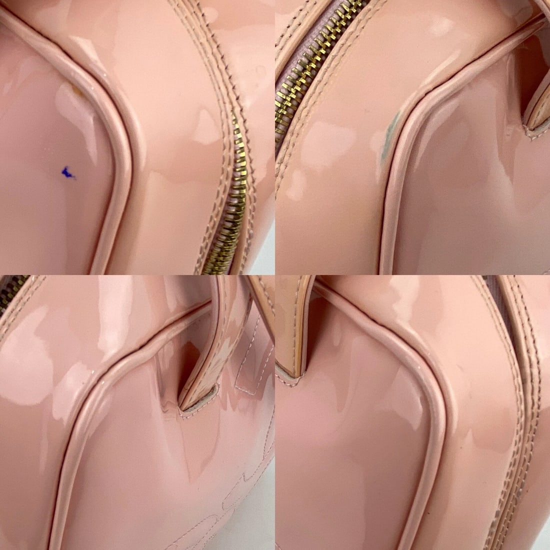 Chanel Bag Triple CC Logo Medium Pink Patent Leather Zip Tote Hand Bag - 9