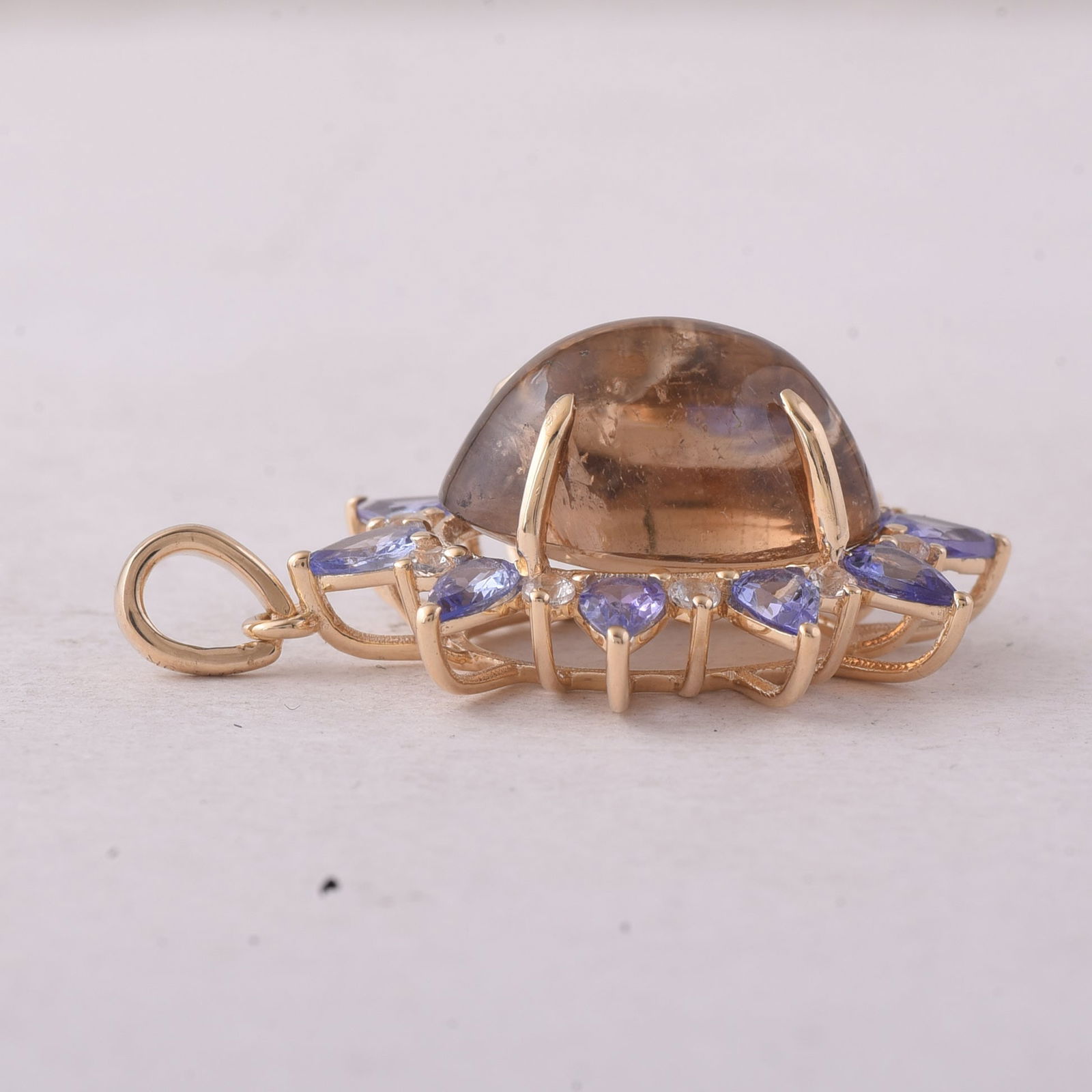 11.37 Ct Oval Tourmaline 9K Gold Pendant - 3