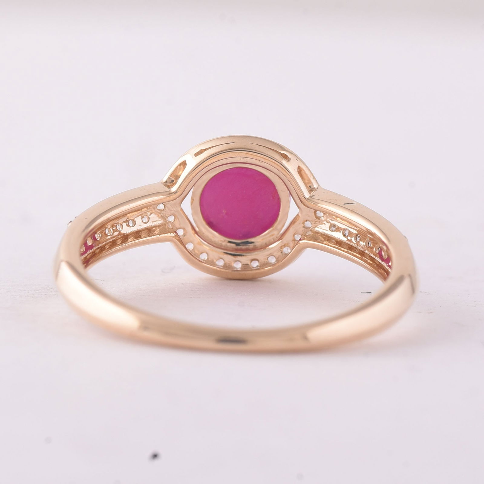 1.40 Ct Round Ruby 9K Gold Ring - 3