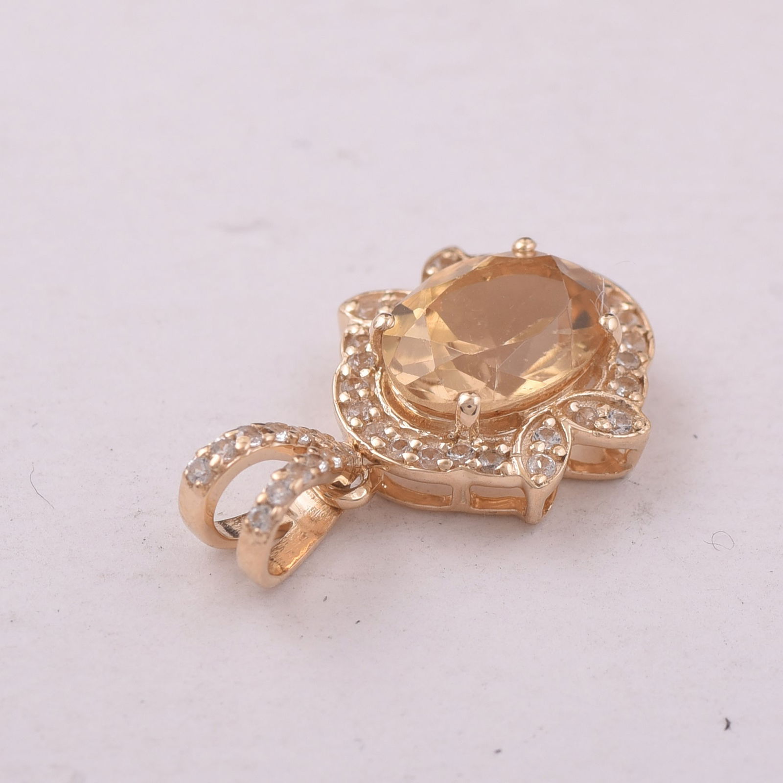 1.42 Ct Oval Tourmaline 9K Gold Pendant - 4