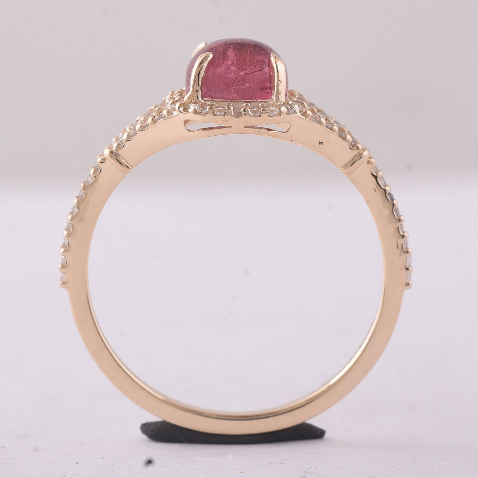 1.47 Ct Cushion Tourmaline 9K Gold Ring - 4