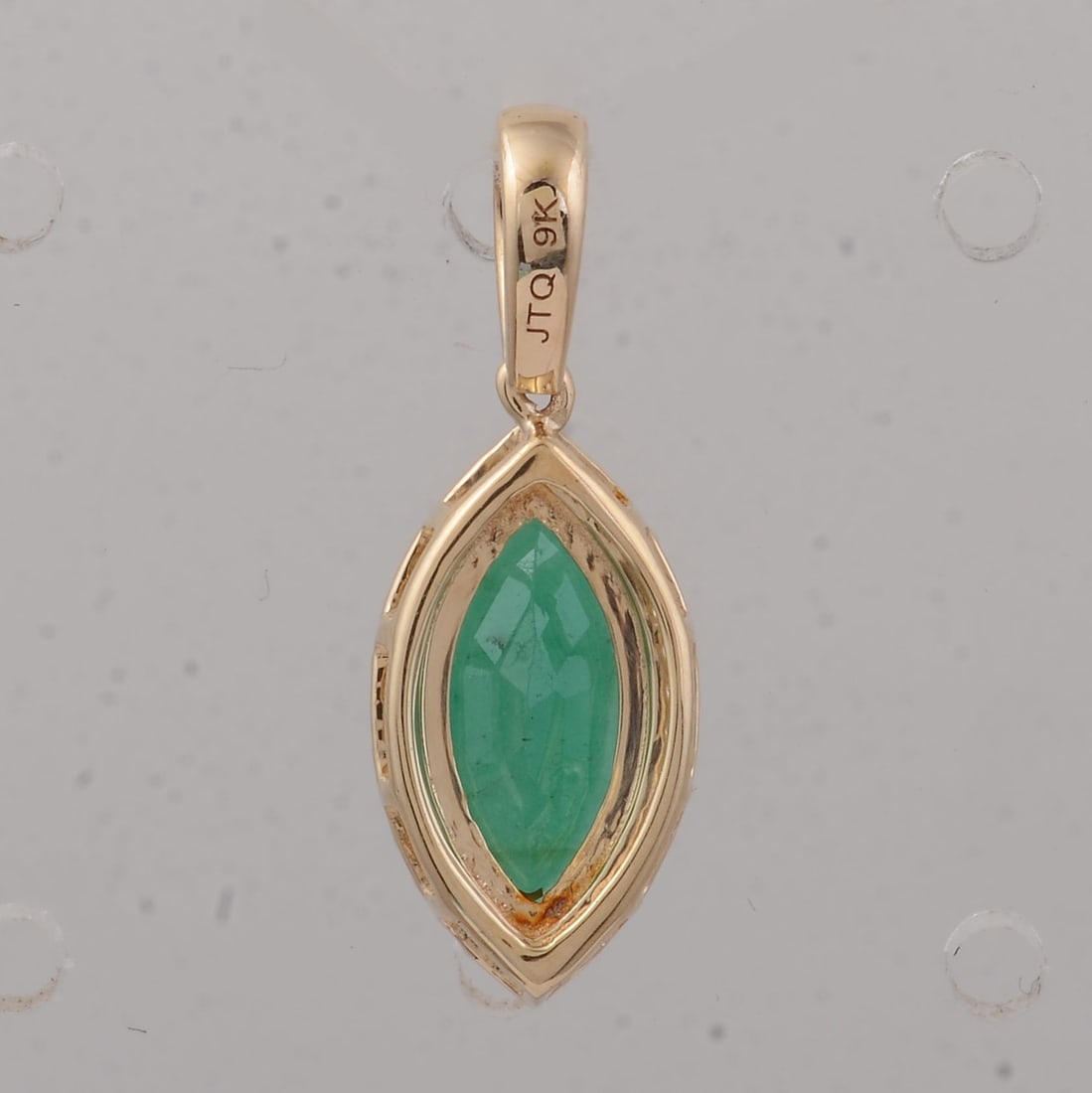 1.47 Ct Marquise Emerald 9K Gold Pendant - 4