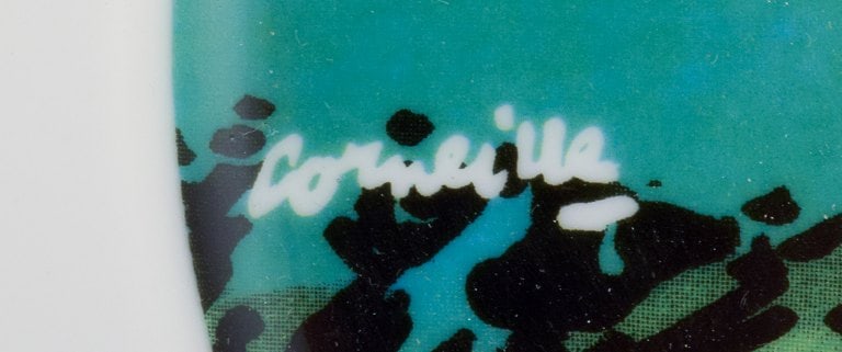 Corneille (Guillaume Cornelis van Beverloo), Dutch CoBrA artist (1922-2010). Coffee cup, plate, and - 8