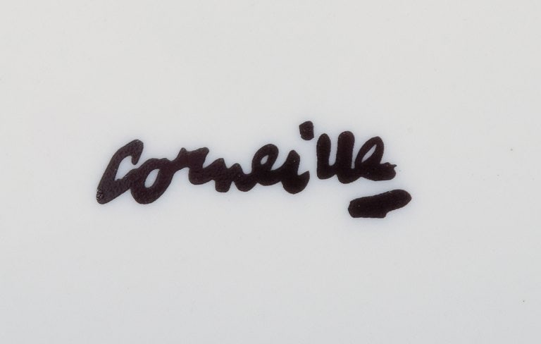 Corneille (Guillaume Cornelis van Beverloo), Dutch CoBrA artist (1922-2010). Coffee cup, plate, and - 9