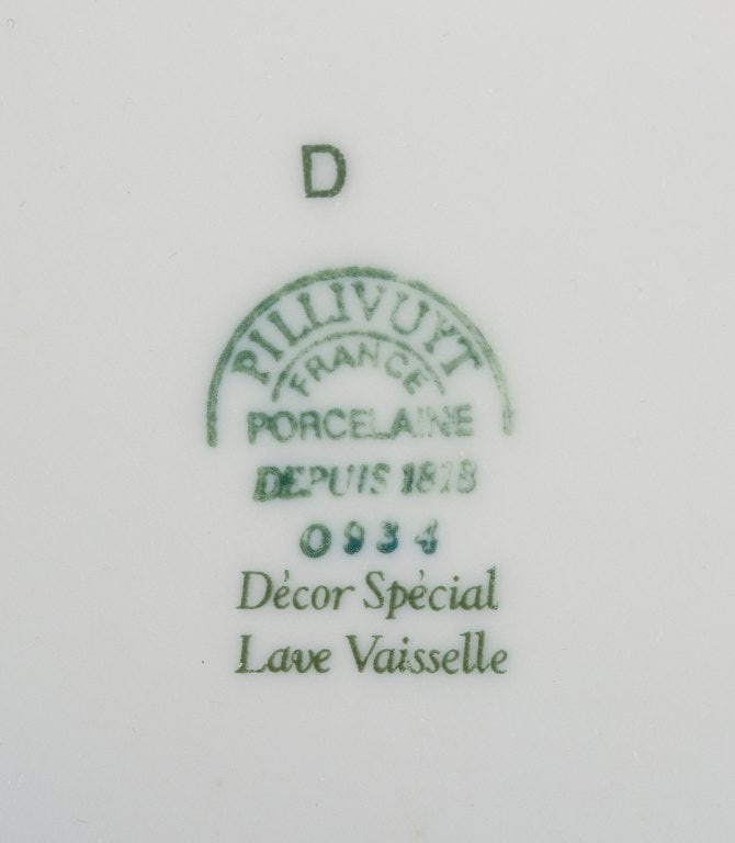 Pillivuyt, France. Large porcelain bowl with seafood motif. - 6