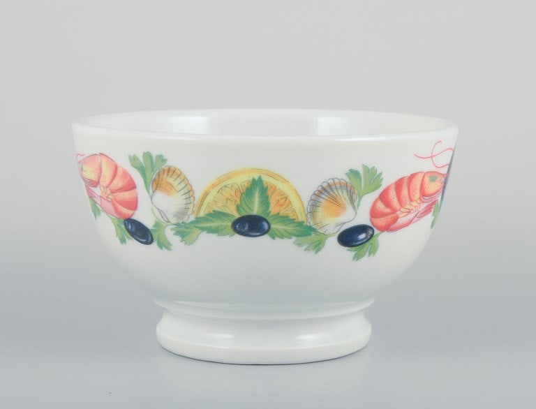 Pillivuyt, France, a set of two porcelain bowls with seafood motif. - 5
