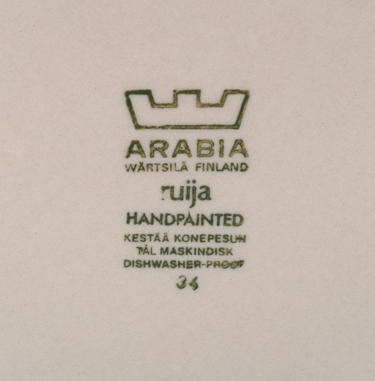 Raija Uosikkinen and Ulla Procopé for Arabia, Finland. A set of nine "Ruija" lunch plates in - 4