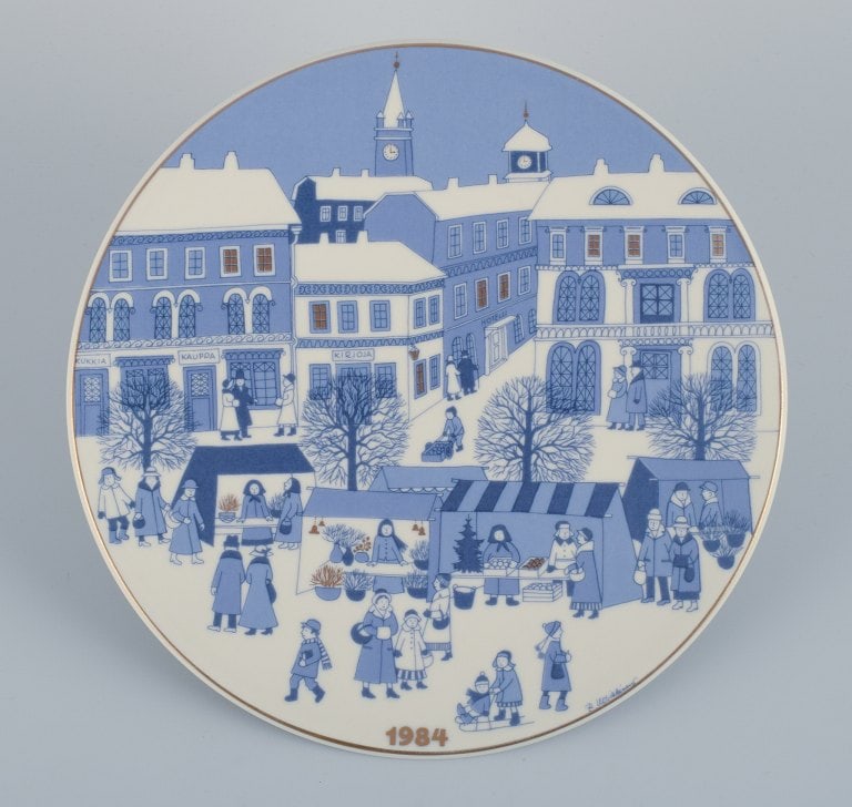 Raija Uosikkinen for Arabia, Finland, a set of six porcelain Christmas plates. Finnish Christmas - 7