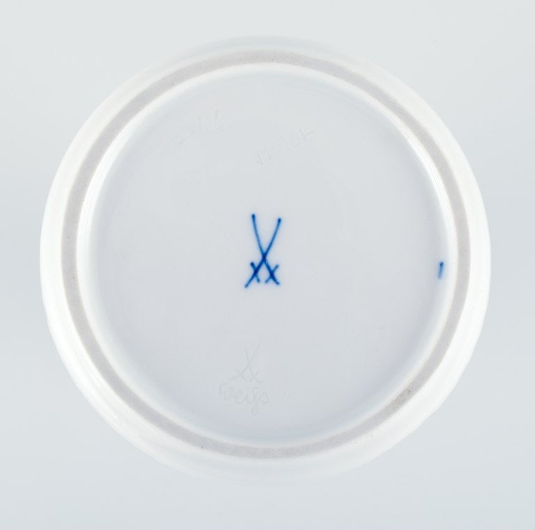 Hans Merz for Meissen, large porcelain vase in a modern design with geometric pattern and white - 5