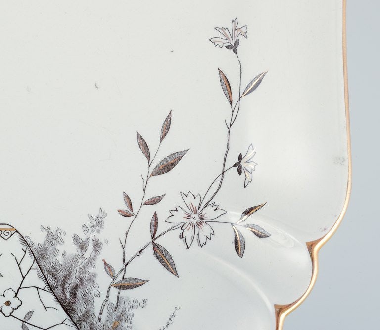 Peking, Gustavsberg, Sweden, a colossal serving platter in faience. Late 19 c. - 8