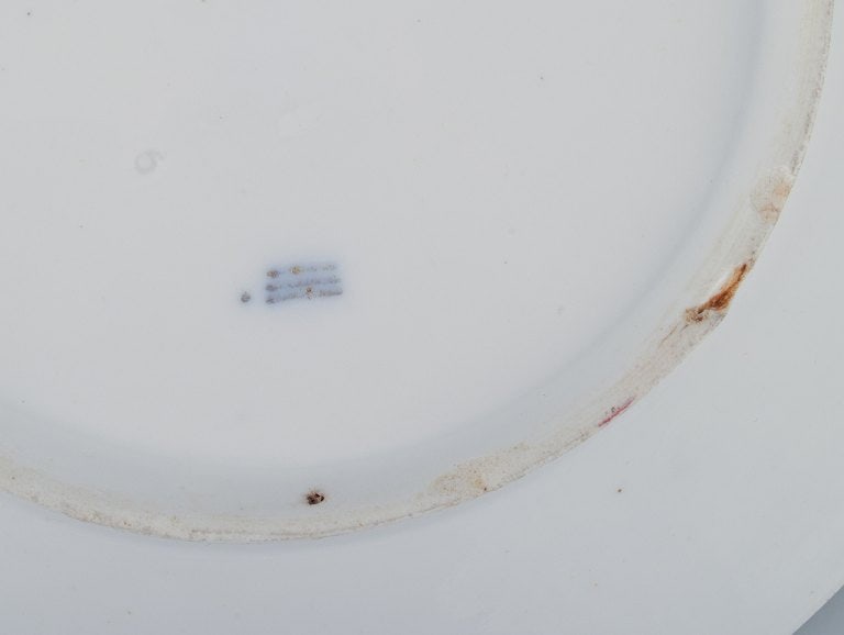 Royal Copenhagen, set of four rare and antique Saxon Flower porcelain plates. Hand-painted with - 5