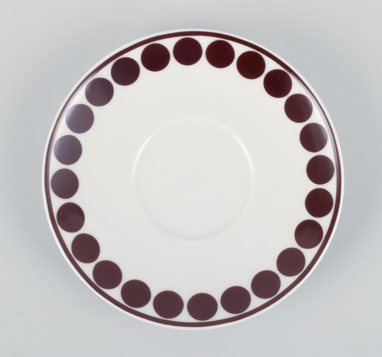 Eschenbach, Germany, a five-person retro coffee set in porcelain. Designed with brown dots. - 5