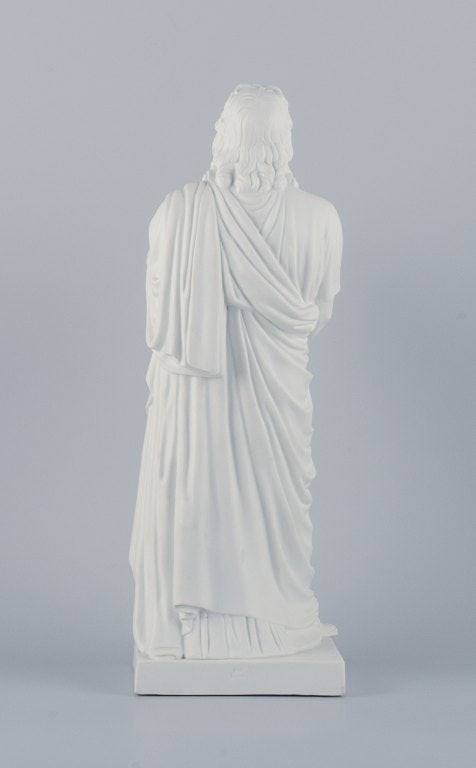 Bing & Grøndahl, large and impressive biscuit sculpture depicting Moses with the stone tablets. - 5