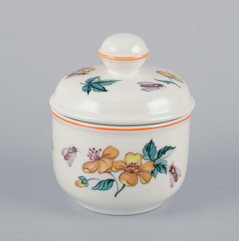 Villeroy & Boch, two pieces of Botanica", porcelain vase and sugar bowl decorated with flowers and - 4
