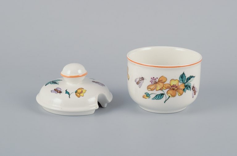 Villeroy & Boch, two pieces of Botanica", porcelain vase and sugar bowl decorated with flowers and - 6