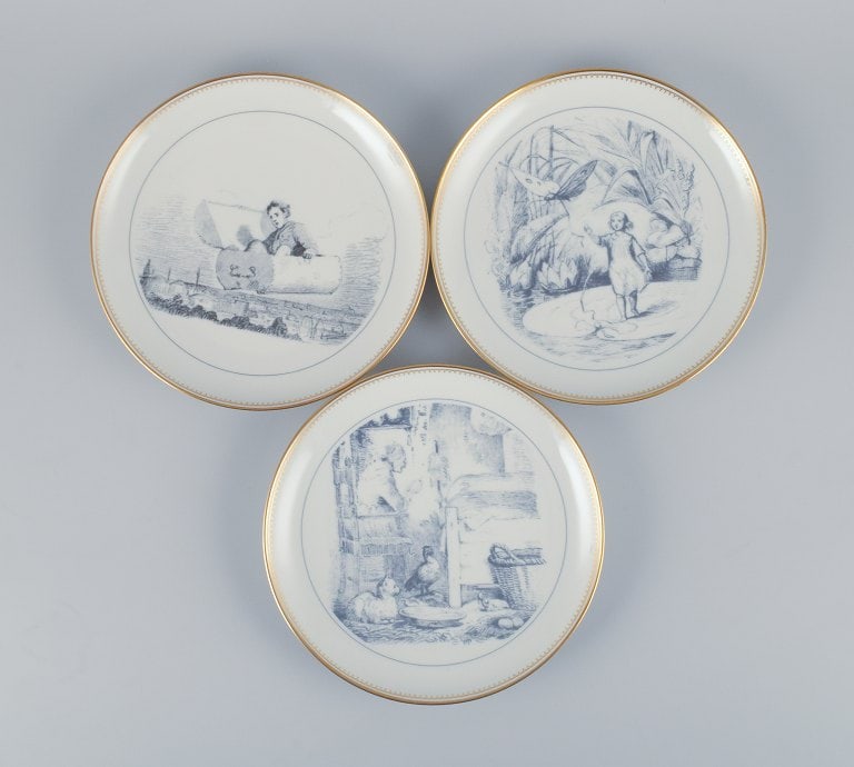 Bing & Grøndahl, a set of eleven porcelain plates with H. C. Andersen motifs. Based on drawings - 3