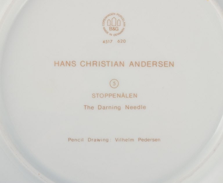 Bing & Grøndahl, a set of eleven porcelain plates with H. C. Andersen motifs. Based on drawings - 5