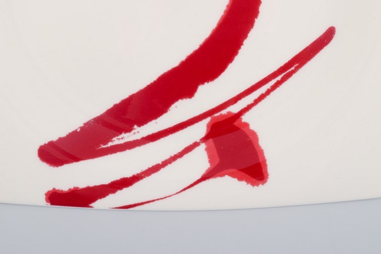 Paint It Red Collection - Red Vanilla, Royal Fine China, set of eight lunch plates in modern design - 3