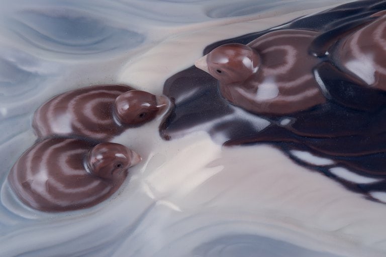 Bing & Grøndahl figurine of a tufted duck with ducklings. - 7