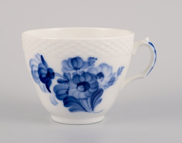 Royal Copenhagen, Blue Flower Braided, six coffee cups with saucers. - 3