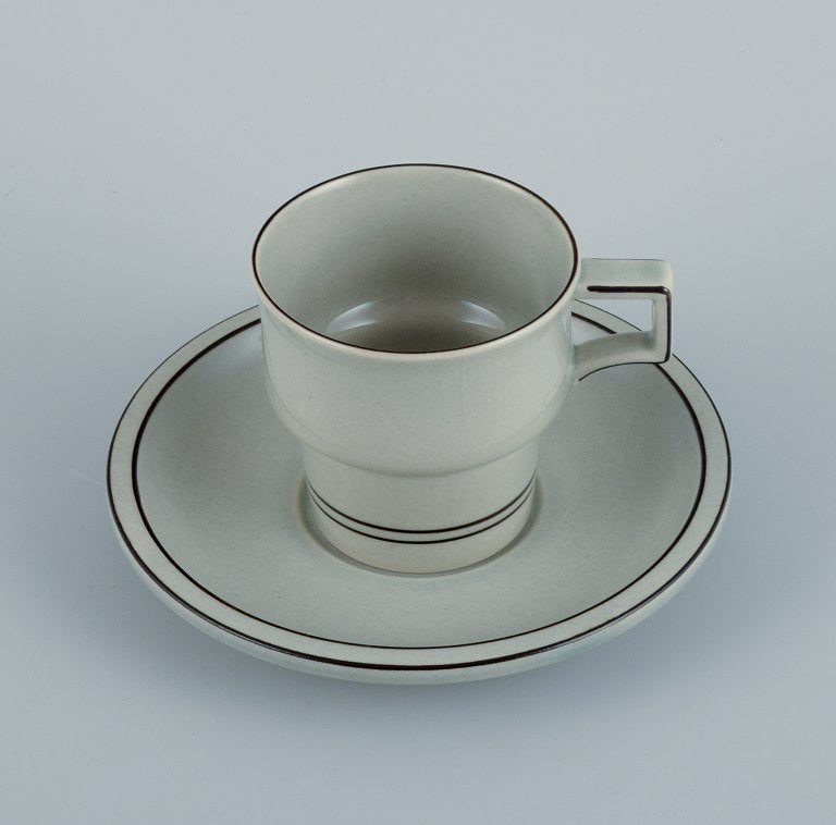 Jens Harald Quistgaard for Bing & Grøndahl, Colombia, four coffee cups with saucers. - 2