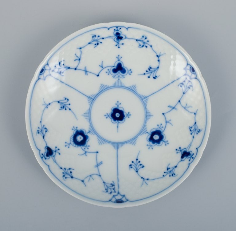 Bing & Grondahl, Denmark, Blue Fluted plain, three pairs of coffee cups. - 4