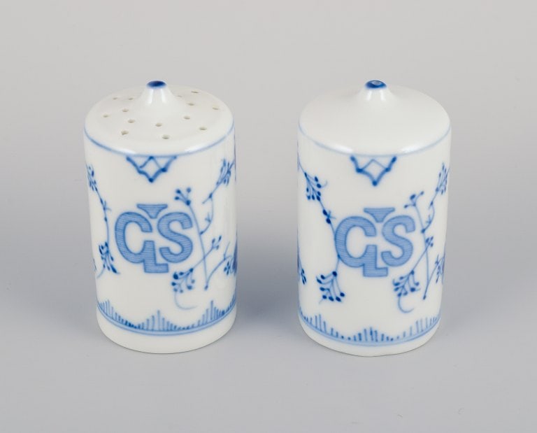 Bing & Grondahl, a pair of salt shakers, Blue Fluted Plain. - 2