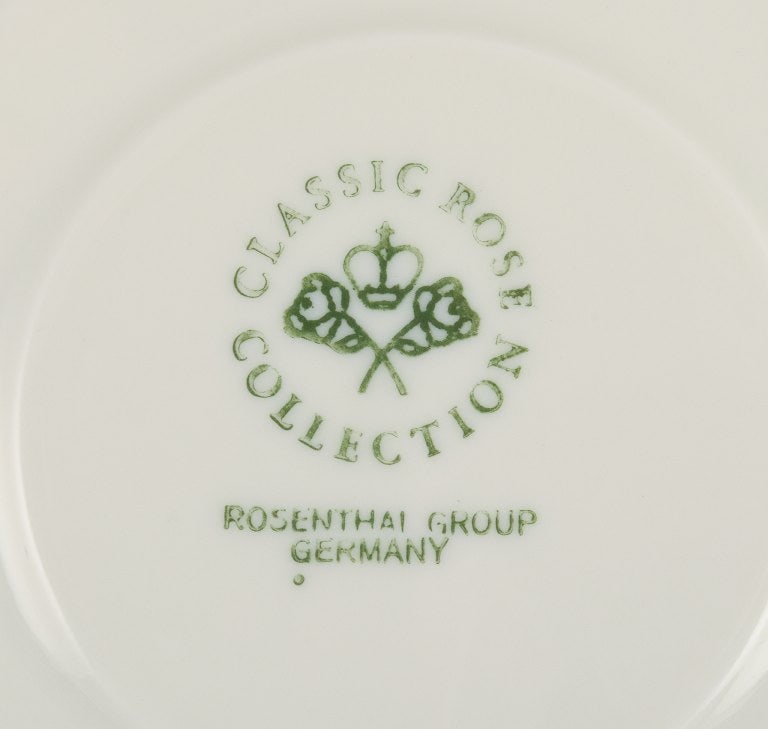 Rosenthal, Germany. "Sanssouci", six cream colored teacups with saucers decorated with flowers and - 7