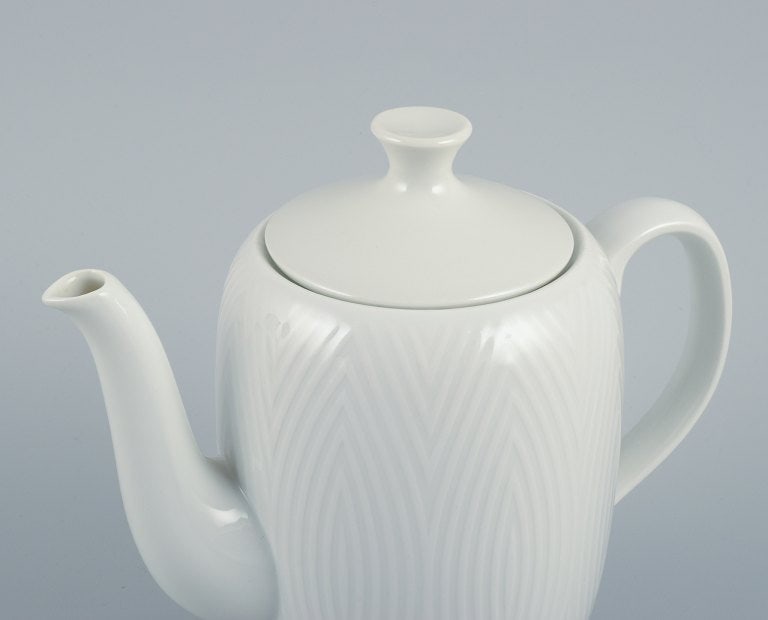 Royal Copenhagen, Salto, coffee pot in white porcelain. - 4
