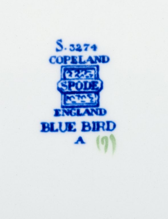 Copeland Spode, England, Bluebird. Two large dinner plates. - 4
