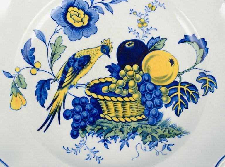 Copeland Spode, England, Bluebird. Four faience plates. - 5