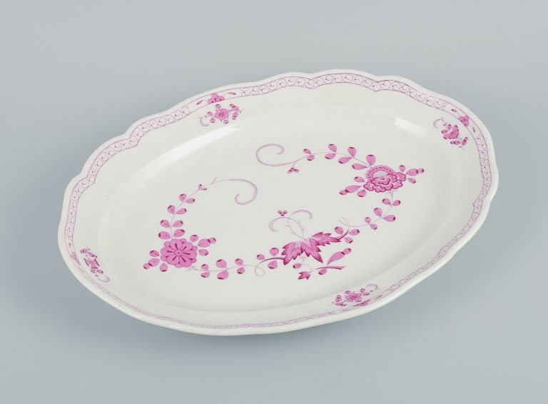 Meissen, Germany, Pink Indian, oval serving dish. - 2