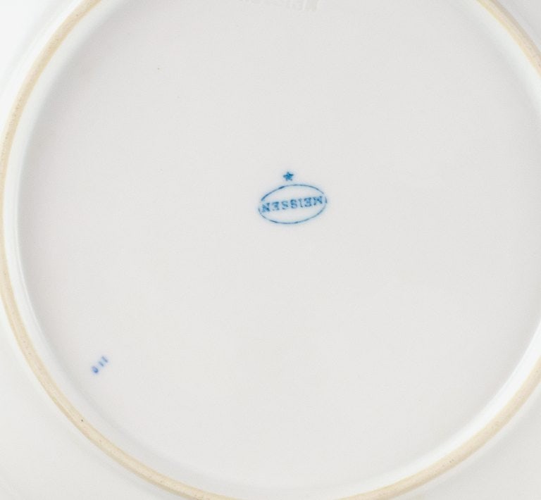 Stadt Meissen, three deep plates - Blue Onion pattern. - 4