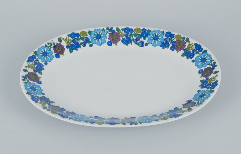 Paar, Bavaria, Jaeger & Co, Germany. Dish and bowl in retro porcelain with a floral motif. - 2