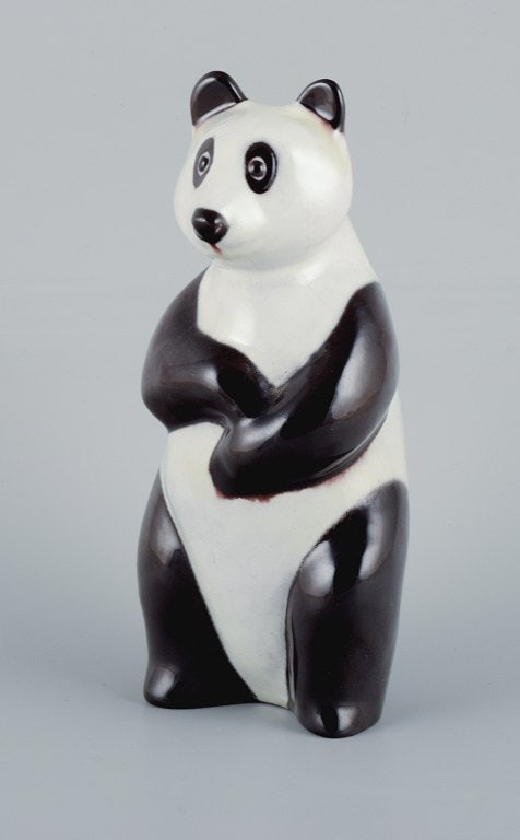 Mari Simmulson for Upsala Ekeby, rare hand-painted ceramic panda figure. - 3