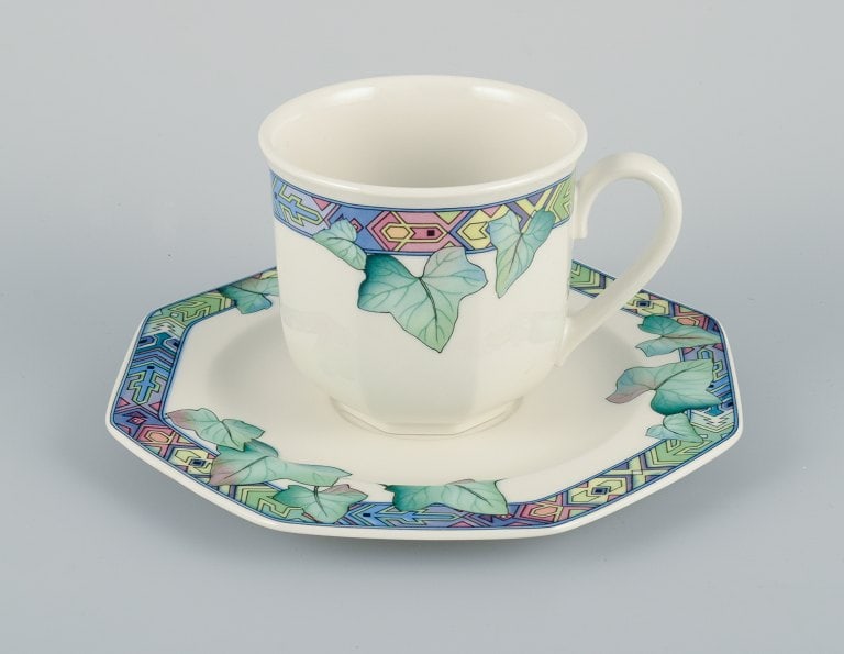 Villeroy & Boch, Germany, a six-person "Pasadena" porcelain coffee service. - 4