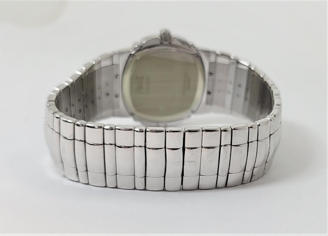 Mens PIAGET Tanagra 18k White Gold White Roman Dial Quartz Watch 17041 M 401D - 3