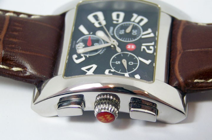 Have one to sell? Sell now S/Steel Mens MICHELE MW2 Square Chronograph Watch* Mint Condition* - 10