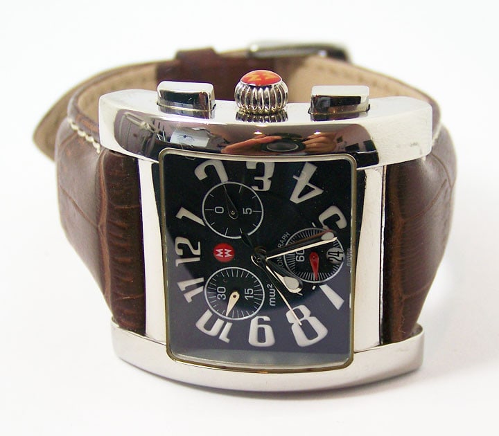 Have one to sell? Sell now S/Steel Mens MICHELE MW2 Square Chronograph Watch* Mint Condition* - 2