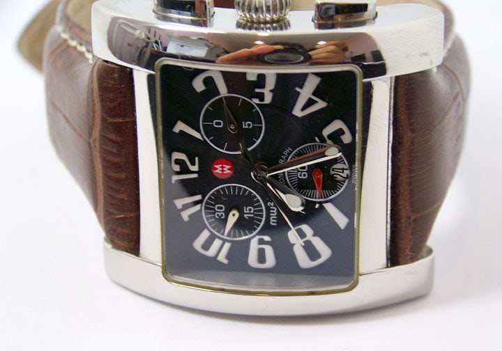 Have one to sell? Sell now S/Steel Mens MICHELE MW2 Square Chronograph Watch* Mint Condition* - 3